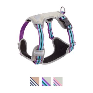 Blueberry Pet 3M Multi-Colored Stripe Mesh Reflective Back Clip Dog Harness