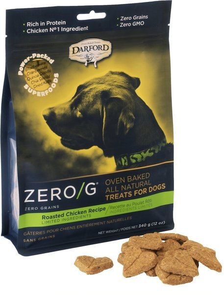 Darford Zero/G Grain-Free Roasted Chicken Dog Treats, 12-oz bag slide 1 of 6