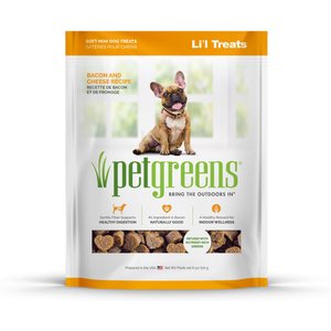 Pet Greens Li'l Treats Bacon & Cheese Flavor Dog Treats, 6-oz bag