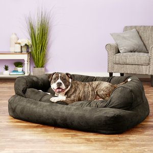 Snoozer Pet Products Luxury Overstuffed Dog & Cat Sofa, Dark Chocolate, X-Large