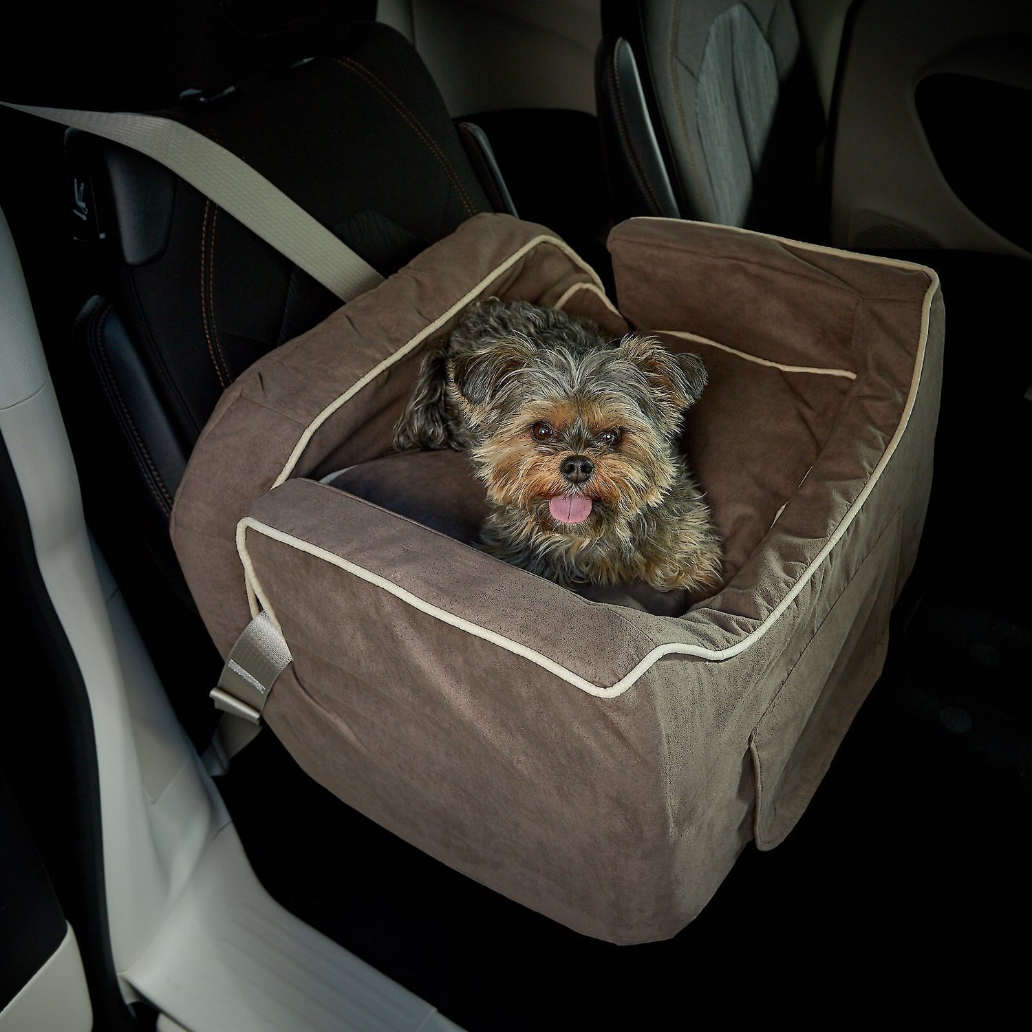 Snoozer 37475 Large Luxury II Lookout Pet Car Seat Buckskin with Java
