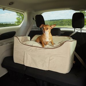 Snoozer Pet Products Luxury Lookout II Micro Suede Dog & Cat Car Seat, Buckskin, Large