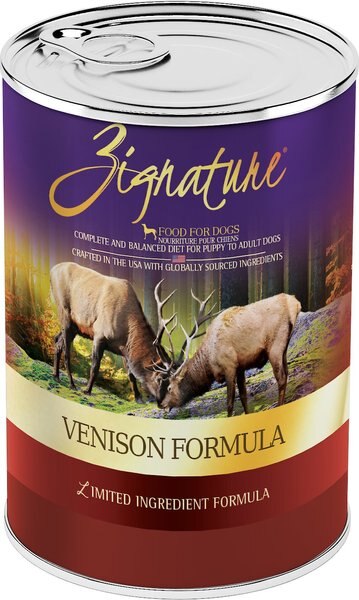 Zignature Venison Limited Ingredient Formula Grain-Free Canned Dog Food, 13-oz, case of 12 slide 1 of 11