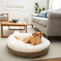 Frisco Round Bolster Cat & Dog Bed, Khaki Green, Medium