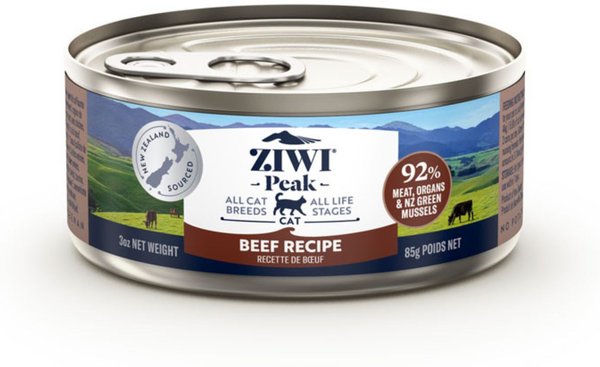 Ziwi Peak Beef Recipe Canned Cat Food, 3-oz, case of 24 slide 1 of 6