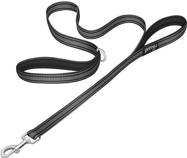 Prima Pets Dual-Handle Reflective Dog Leash, Medium, 4-ft, Black slide 1 of 9