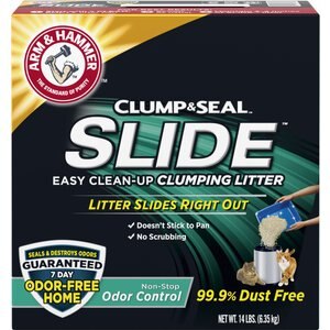 Arm & Hammer Litter Slide Scented Clumping Clay Cat Litter, 14-lb box