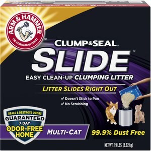 Arm & Hammer Litter Slide Multi-Cat Scented Clumping Clay Cat Litter, 19-lb box