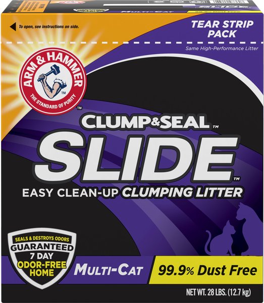 Arm & Hammer Litter Slide Multi-Cat Scented Clumping Clay Cat Litter, 28-lb box slide 1 of 10
