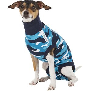 Suitical Recovery Suit for Dogs, Blue Camo, X-Small