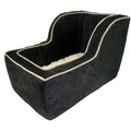 Snoozer Pet Products Luxury Microfiber High Back Console Dog & Cat Car Seat, Black, Large