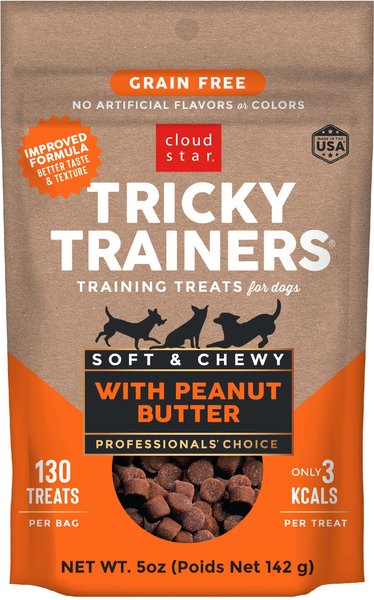 Cloud Star Tricky Trainers Chewy Peanut Butter Flavor Grain-Free Dog Treats, 5-oz slide 1 of 9