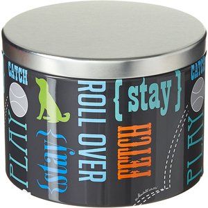 Paw Prints Tin Treat Jar, Word Design, Small