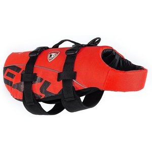EzyDog Doggy Flotation Device Life Jacket, Red, Small
