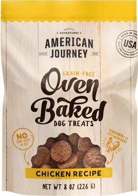 American Journey Chicken Recipe Grain-Free Oven Baked Crunchy Biscuit Dog Treats, slide 1 of 1