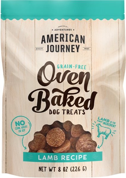 American Journey Lamb Recipe Grain-Free Oven Baked Crunchy Biscuit Dog Treats, 8-oz slide 1 of 7