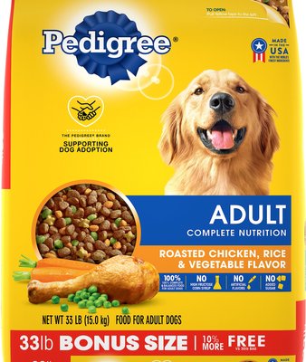 Pedigree Adult Complete Nutrition Roasted Chicken, Rice & Vegetable Flavor Dry Dog Food, slide 1 of 1