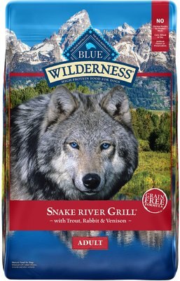 Blue Buffalo Wilderness Snake River Grill Trout, Venison & Rabbit Formula Grain-Free Dry Dog Food, slide 1 of 1