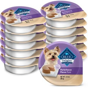 Blue Buffalo Divine Delights Porterhouse Flavor Pate Dog Food Trays, 3.5-oz, case of 12