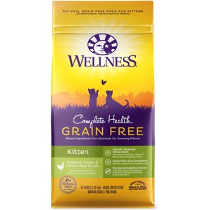 Wellness Complete Health Natural Grain-Free Deboned Chicken & Chicken Meal Dry Kitten Food, 2.25-lb bag