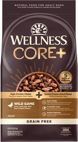Wellness CORE RawRev Grain-Free Wild Game Recipe with Freeze Dried Lamb Dry Dog Food, 10-lb bag slide 1 of 8