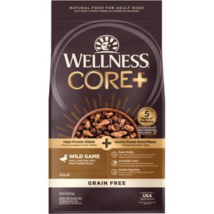 Wellness CORE RawRev Grain-Free Wild Game Recipe with Freeze Dried Lamb Dry Dog Food, 10-lb bag
