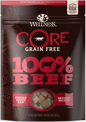 Wellness CORE Grain Free 100% Beef Freeze Dried Raw Dog Treats, slide 1 of 1