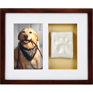 Pearhead Pawprints Dog & Cat Wall Frame & Impression Kit, Espresso