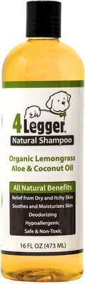 4-Legger Certified Organic Dog Shampoo – All Natural and Hypoallergenic with Aloe Vera and Lemongrass