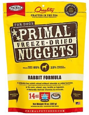 Primal Rabbit Formula Nuggets Grain-Free Raw Freeze-Dried Dog Food, slide 1 of 1
