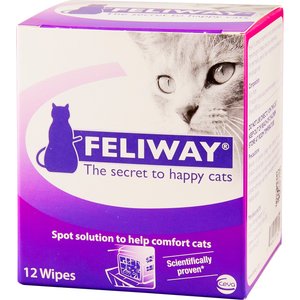 Feliway Travel Calming Wipes for Cats, 12 count box