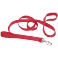 Loops 2 Double Handle Dog Leash, Red