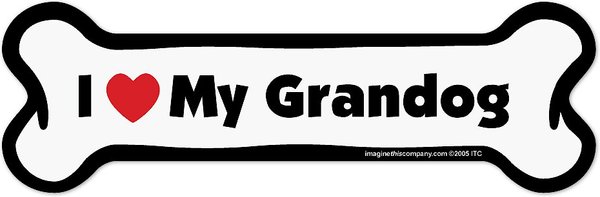 Imagine This Company "I Love My Grandog" Magnet, Bone Shape slide 1 of 4