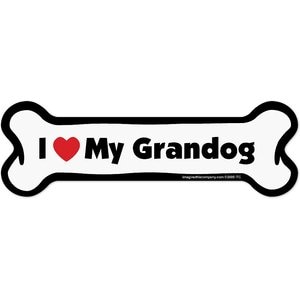 Imagine This Company "I Love My Grandog" Magnet, Bone Shape