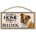 Imagine This Company "It's Not a Home Without" Wood Breed Sign, Bulldog