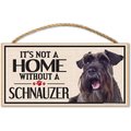 Imagine This Company "It's Not a Home Without" Wood Breed Sign, Schnauzer