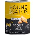 Hound & Gatos 98% Chicken & Liver Grain-Free Canned Dog Food, 13-oz, case of 12