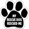 Imagine This Company "My Rescue Rescued Me" Magnet, Paw Shape