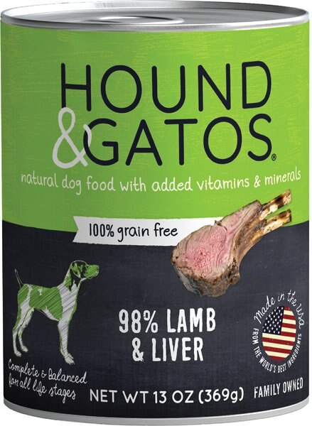 Hound & Gatos 98% Lamb & Liver Grain-Free Canned Dog Food, 13-oz, case of 12 slide 1 of 9