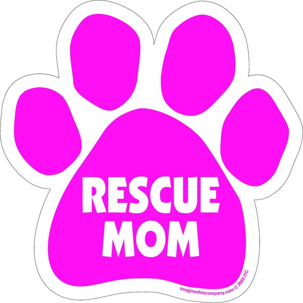 Imagine This Company "Rescue Mom" Magnet, Paw Shape slide 1 of 4