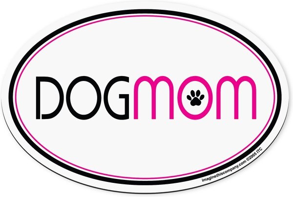 Imagine This Company "Dog Mom" Magnet, Oval Shape slide 1 of 4