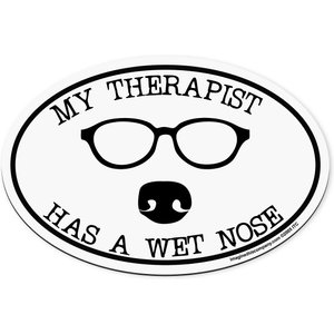 Imagine This Company "My Therapist Has A Wet Nose" Magnet, Oval Shape