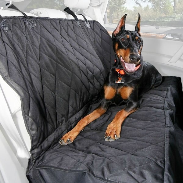 4Knines Rear Bench Seat Cover with Hammock, Black, Regular slide 1 of 8