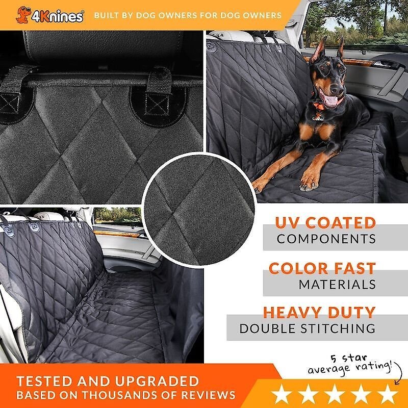 4knines Rear Bench Seat Cover With Hammock Black Regular Chewy Com - 4knines Crew Cab Rear Bench Seat Cover With Hammock Heavy Duty Waterproof