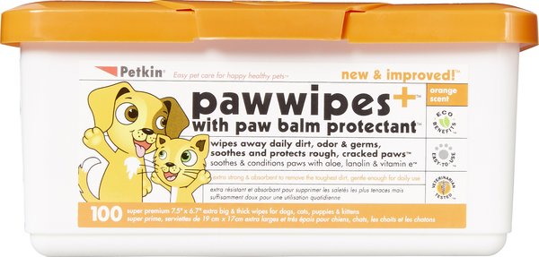 Petkin Dog & Cat Paw Wipes, 100 count slide 1 of 7