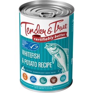 Tender & True Limited Ingredient Ocean Whitefish & Potato Recipe Grain-Free Canned Dog Food, 13.2-oz, case of 12