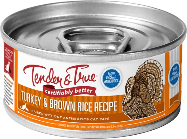 Tender & True Turkey & Brown Rice Recipe Canned Cat Food, 5.5-oz, case of 24 slide 1 of 4