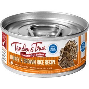 Tender & True Turkey & Brown Rice Recipe Canned Cat Food, 5.5-oz, case of 24