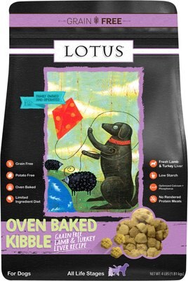 Lotus Oven-Baked Grain-Free Lamb & Turkey Liver Recipe Dry Dog Food, slide 1 of 1