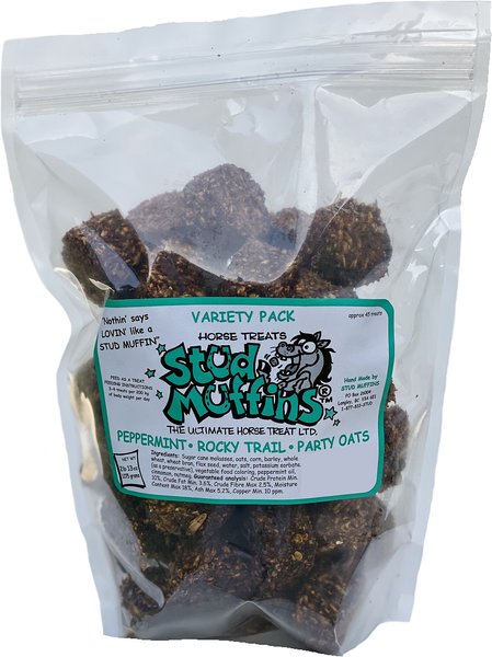 Stud Muffins Variety Pack Molasses, Cinnamon & Peppermint Horse Treats, 45-oz bag slide 1 of 6